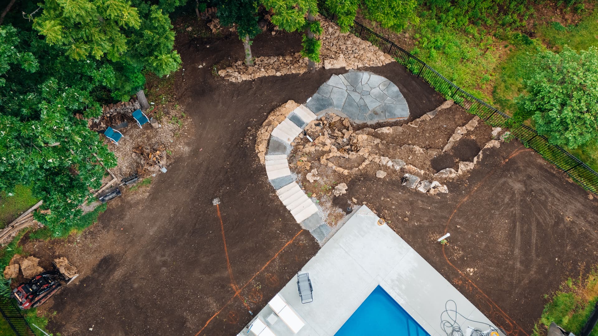 Gallery photos for Backyard Pool and Hardscape Installation in Olathe: Image #7