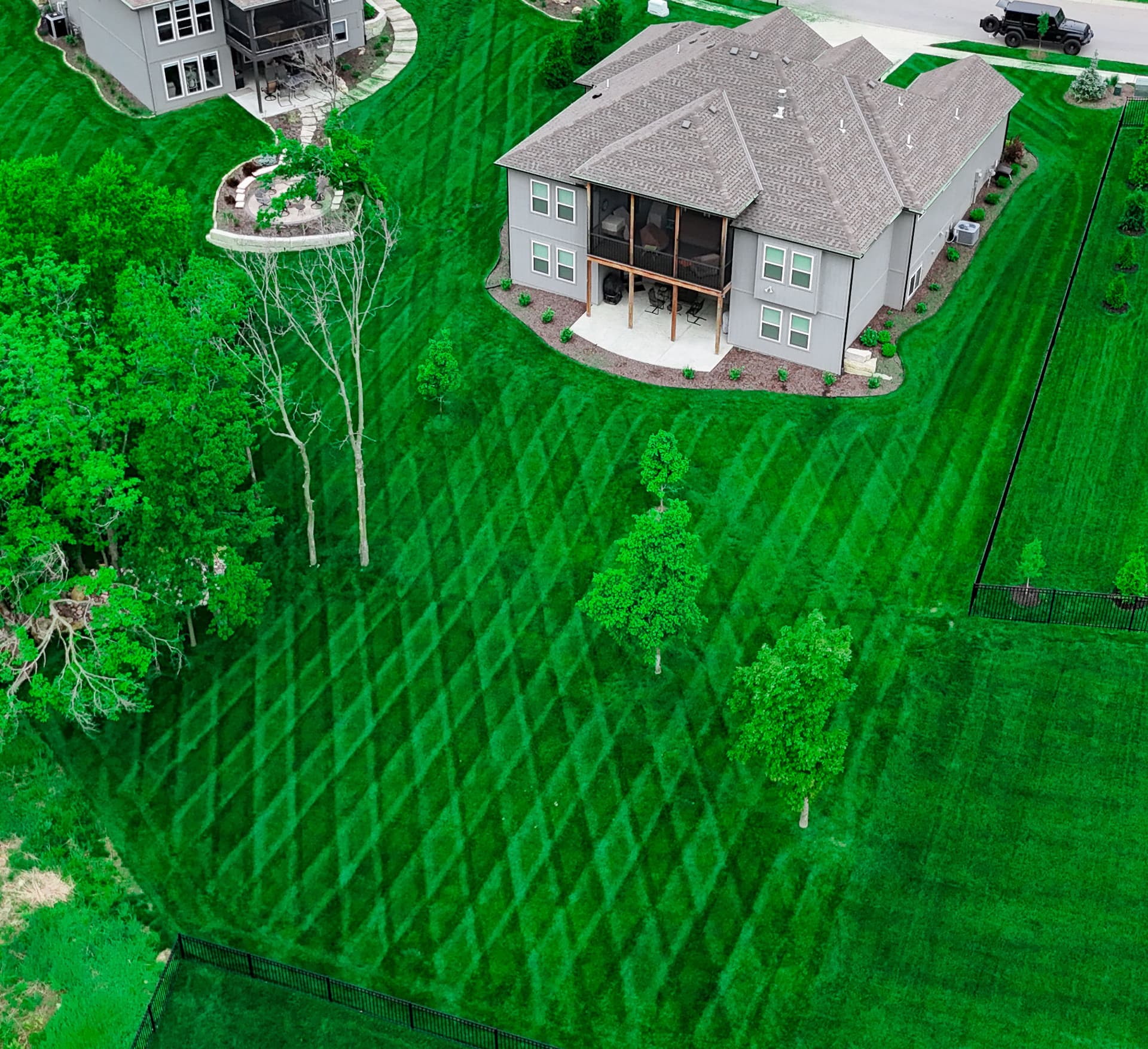 Beautiful Backyard Makeover and Precision Lawn Care in Kansas City